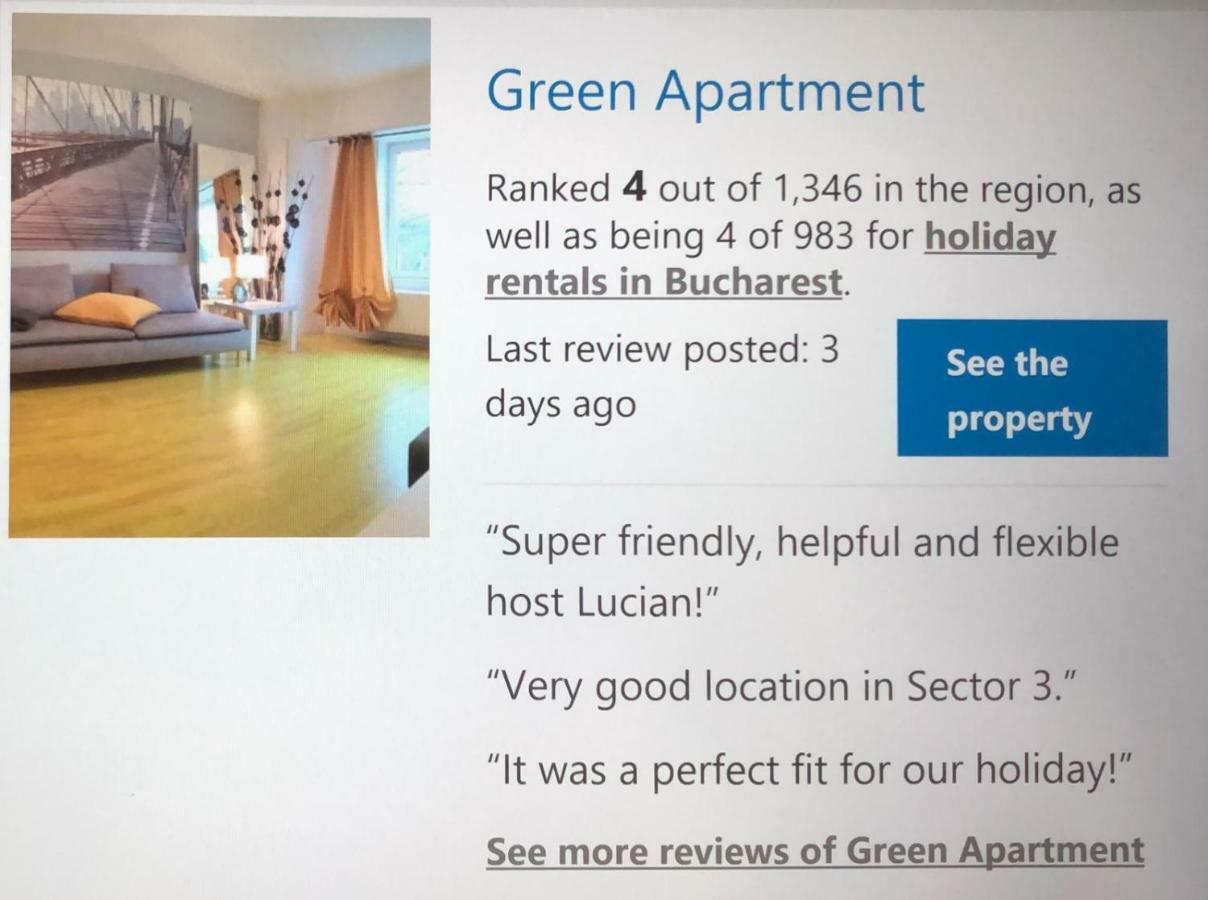 Green Apartment Bukarest Exterior foto